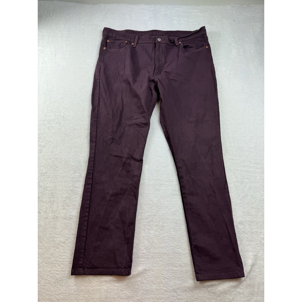 Levis 511 Slim Fit Mens Burgundy Stretch Denim Pants 40x30 Maroon Red